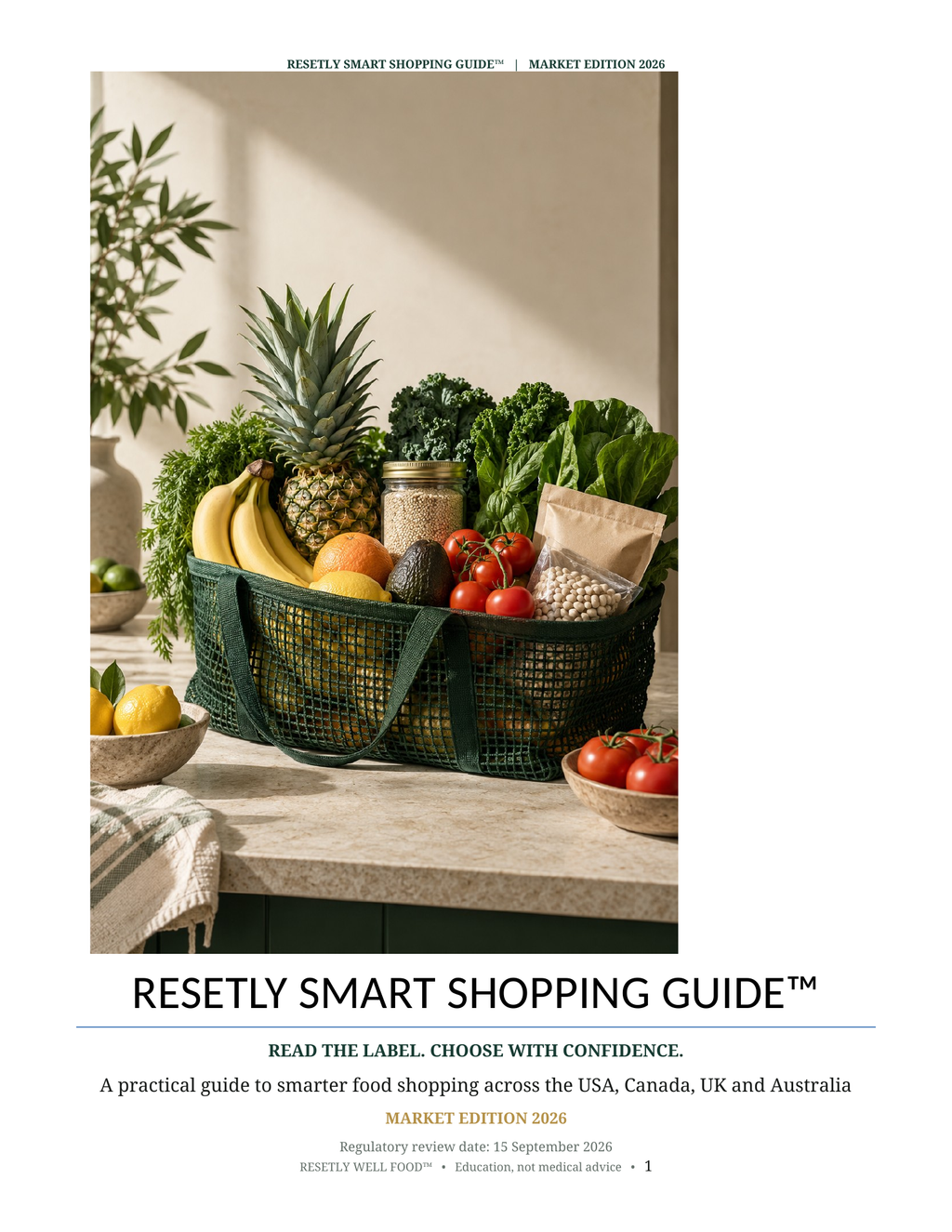 Cover of RESETLY Smart Shopping Guide Market Edition 2026